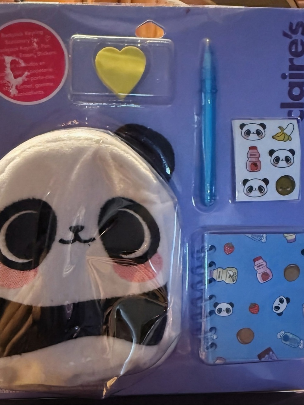 Claire's Plush Panda Accessory Set - & White, Black, Blue, Yellow Lio Gloss